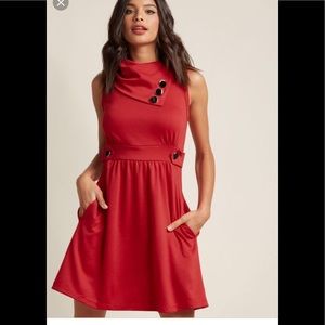 ModCloth Red Coach Tour Dress